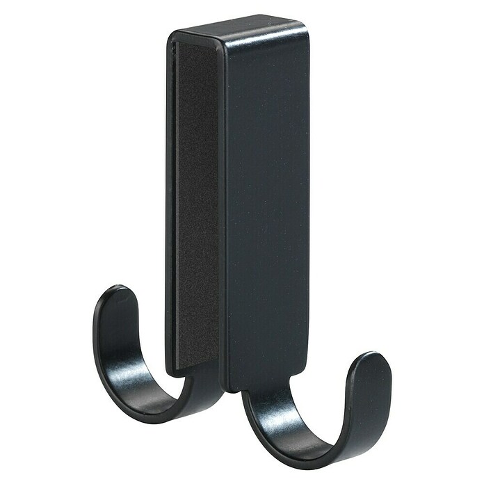 Wenko Colgador de baño Vieste (L x Al: 5,5 x 7 cm, Número de ganchos: 2 ud., Negro) | BAUHAUS