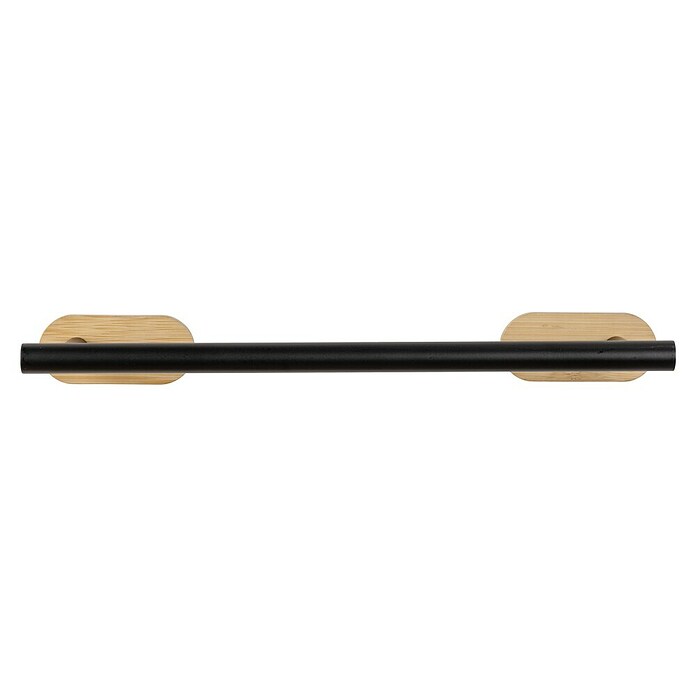Wenko Orea Toallero de barra (Negro/Bambú) | BAUHAUS