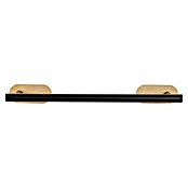 Wenko Orea Toallero de barra (Negro/Bambú) | BAUHAUS