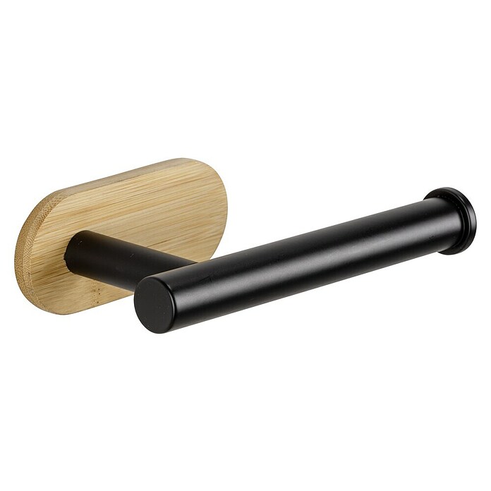 Wenko Orea Portarrollos papel higiénico (Sin tapa, Negro/Bambú) | BAUHAUS