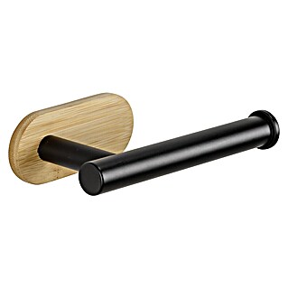 Wenko Orea Portarrollos papel higiénico (Sin tapa, Negro/Bambú)
