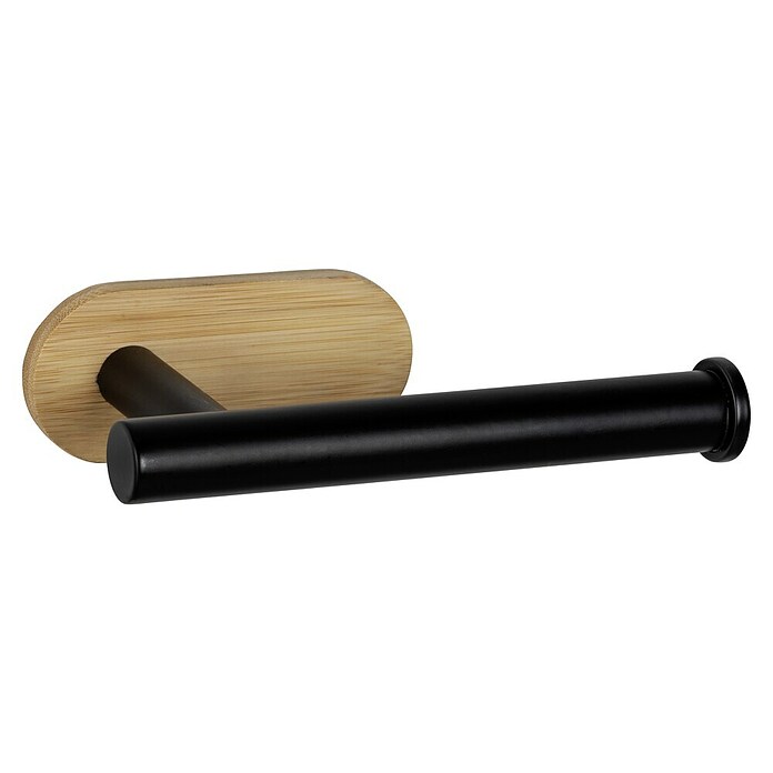 Wenko Orea Portarrollos papel higiénico (Sin tapa, Negro/Bambú) | BAUHAUS