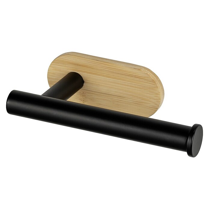 Wenko Orea Portarrollos papel higiénico (Sin tapa, Negro/Bambú) | BAUHAUS