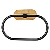Wenko Orea Toallero de anilla (Negro/Bambú) | BAUHAUS