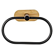 Wenko Orea Toallero de anilla (Negro/Bambú) | BAUHAUS