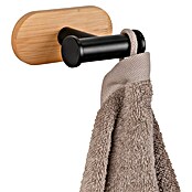 Wenko Orea Colgador de baño (Negro/Bambú) | BAUHAUS