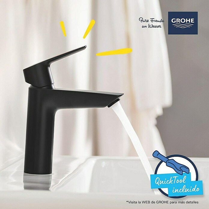 Grohe Start Wastafelkraan M-Size (Zwart, Mat) | BAUHAUS