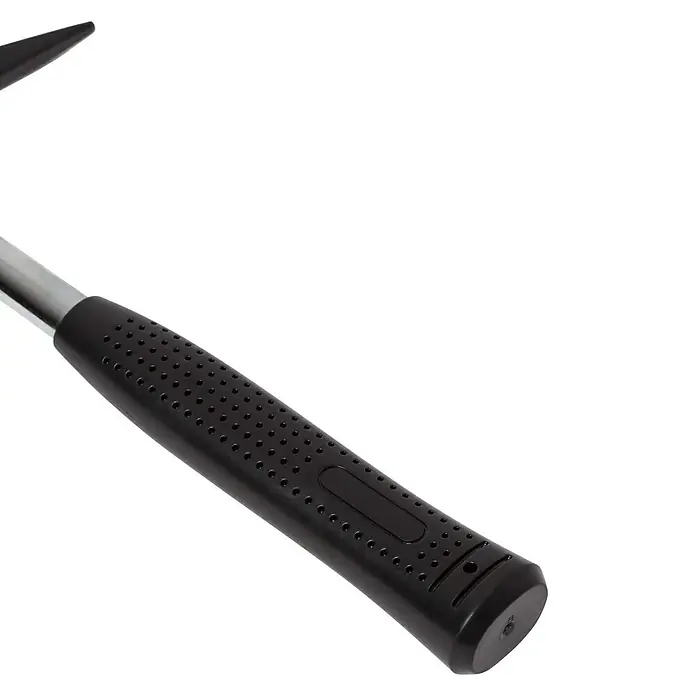 Wisent Zimmermannshammer - 600 g, Stahlrohr, Magnetischer Nagelhalter - Nahaufnahme eines Hammers mit schwarzem Griff und poliertem Metallkopf. Ideal für Reparaturen und Heimwerkerarbeiten.
