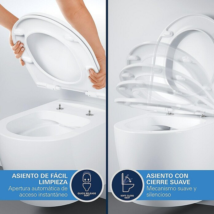 Grohe Set WC suspendido Start Round (Sin borde de descarga, Blanco) | BAUHAUS