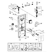 Grohe Set WC suspendido Start Round (Sin borde de descarga, Salida WC: Vertical, Blanco) | BAUHAUS