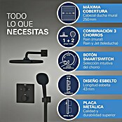 Grohe Conjunto de ducha Vitalio Comfort 250 (Número de tipos de chorro: 2 ud., Negro) | BAUHAUS