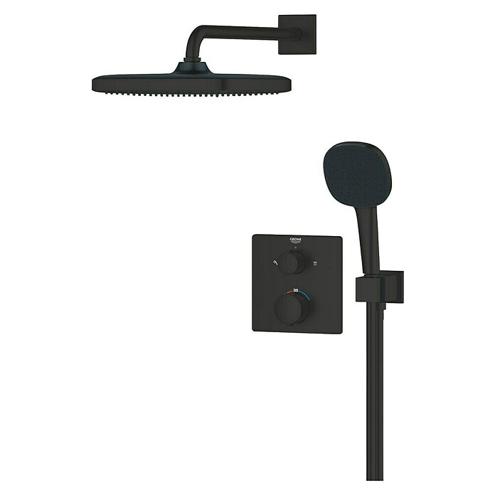 Grohe Conjunto de ducha Vitalio Comfort 250 (Número de tipos de chorro: 2 ud., Negro) | BAUHAUS