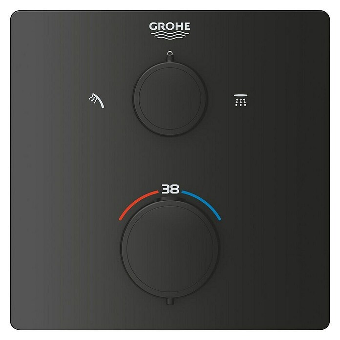 Grohe Conjunto de ducha Vitalio Comfort 250 (Número de tipos de chorro: 2 ud., Negro) | BAUHAUS