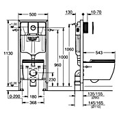 Grohe Set WC suspendido Start Round (Sin borde de descarga, Salida WC: Vertical, Blanco) | BAUHAUS