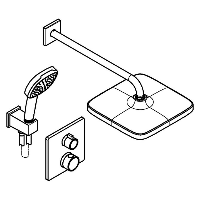Grohe Conjunto de ducha Vitalio Comfort 250 (Número de tipos de chorro: 2 ud., Cromo) | BAUHAUS