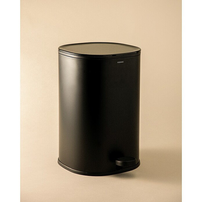 Cosmic Cubo de basura de baño Essentials (5 l, Metal, Negro) | BAUHAUS