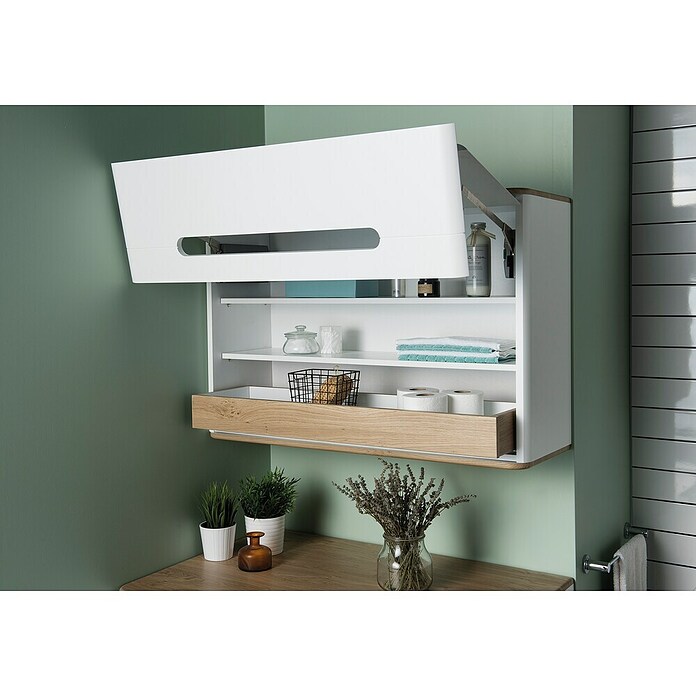 VitrA Sento Hängeschrank (B x T x H: 105 x 34,5 x 70 cm, Weiß) | BAUHAUS
