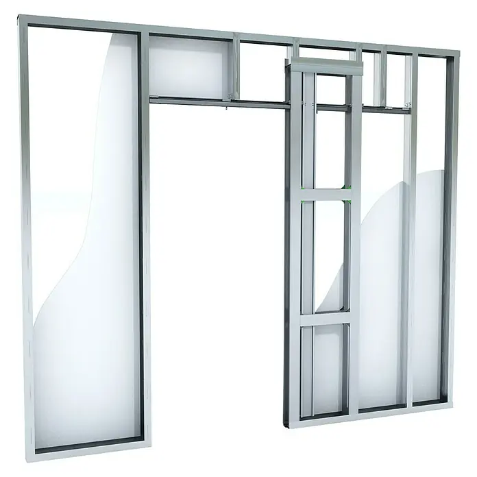 Entravia Kabelkanal für CW100 - Passend für: Entravia Simple-Pocket Schiebetürsystem - Modulares silbernes Aluminium-Rahmensystem mit transluzenten weißen Paneelen für Raumtrennwände.