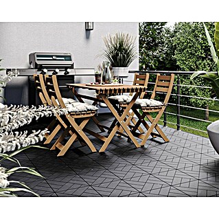 Klickfliese Parquet (30 x 30 x 2,2 cm, Stahlgrau, 6 Stk.)