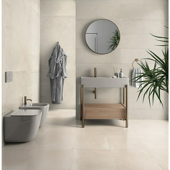 Revestimiento de pared Mood Fluted (30 x 90 cm, Marfil, Mate, Rectificado) | BAUHAUS