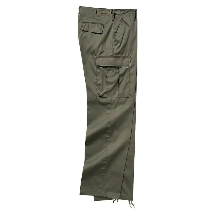 Brandit Herren-Arbeitshose - Olivegrün, L - Olivgrüne Cargohose mit praktischen Taschen und verstellbaren Beinabschlüssen für einen lässigen und funktionalen Look.