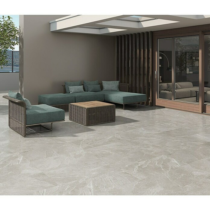 Pavimento porcelánico Aura (37,5 x 75,5 cm, Ash, Mate) | BAUHAUS