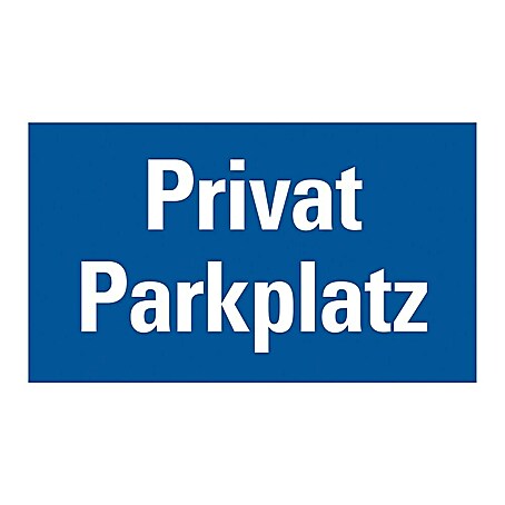 Pickup Gebotsschild (Privatparkplatz, L x B: 20 x 33 cm, Selbstklebend)