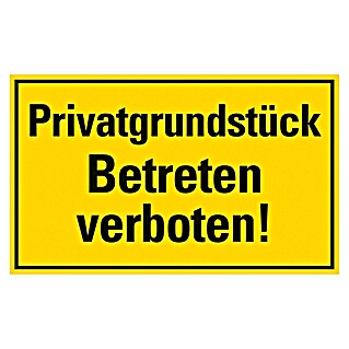 Pickup Verbotsschild (L x B: 33 x 20 cm, Privatgrundstück, Selbstklebend)
