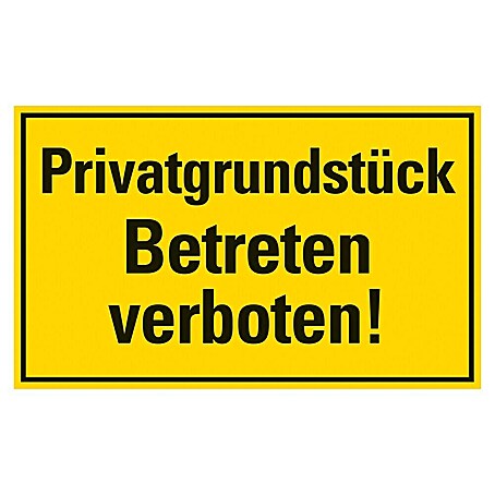 Pickup Verbotsschild (L x B: 33 x 20 cm, Privatgrundstück, Selbstklebend)