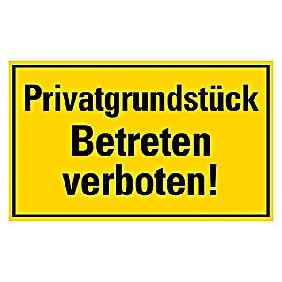 Pickup Verbotsschild (L x B: 33 x 20 cm, Privatgrundstück, Selbstklebend)