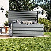Biohort Garten-Aufbewahrungsbox FreizeitBox 180 (Quarzgrau, 181 x 79 x 71 cm, Stahlblech)