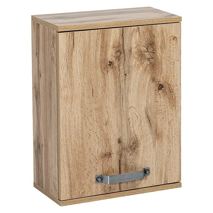 Schildmeyer Milan Oberschrank - 40,5 x 20 x 54,5 cm, Wotaneiche - Holzfarbener Wandschrank mit Griff. Ideal für Bad oder Flur, bietet Stauraum mit stilvollem Design.