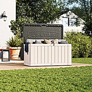 Lifetime Gartenbox Harmony (128 x 64 x 67 cm, Lichtgrau, Kunststoff)