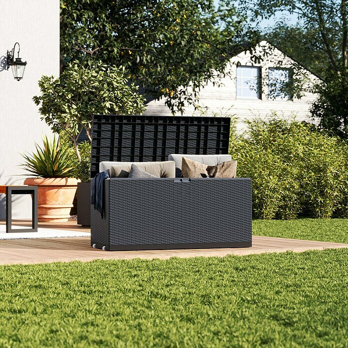 Kissenbox Nizza  (120 x 52 x 60 cm, Polyrattan)