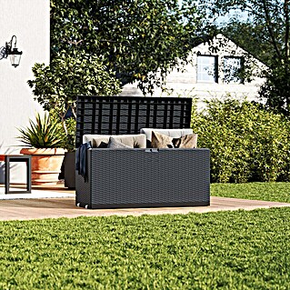 Jelenia Plast Garten-Aufbewahrungsbox Nizza (120 x 52 x 60 cm, Polyrattan)