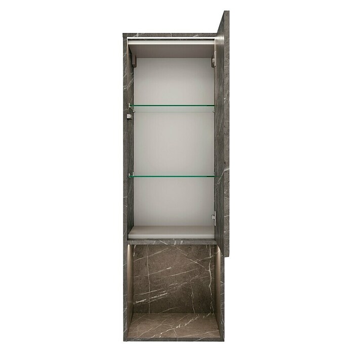 Lanzet Dune Midischrank (B x T x H: 40,3 x 32,5 x 121,6 cm, Grau-Marmor, DIN Anschlag: Rechts) | BAUHAUS