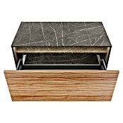 Lanzet Dune Waschtischunterschrank (B x T x H: 100,3 x 46,2 x 46 cm, Grau-Marmor/Berg Eiche) | BAUHAUS