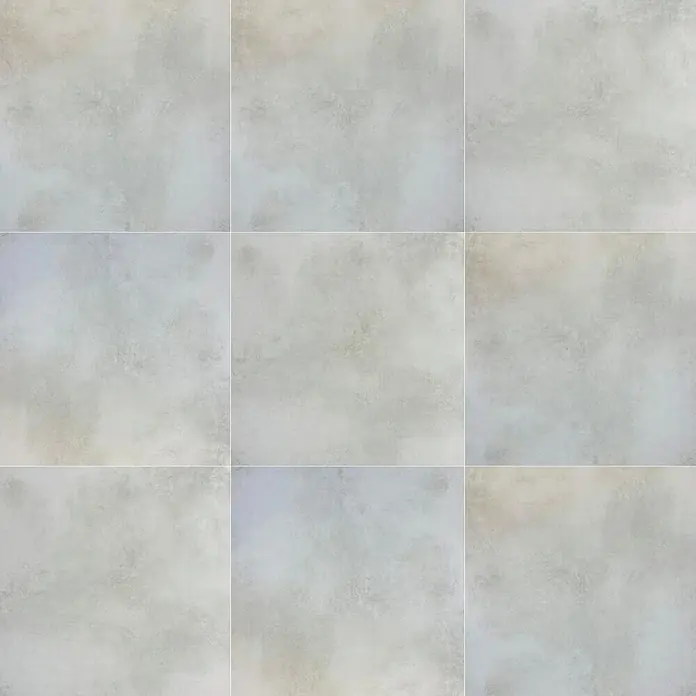 Feinsteinzeugfliese Madox - 100 x 100 cm, Weiß, Matt - Neun quadratische Fliesen mit subtilen Farbvariationen, die ein attraktives, modernes und minimalistisches Design schaffen. Ideal für stilvolle Raumgestaltung.