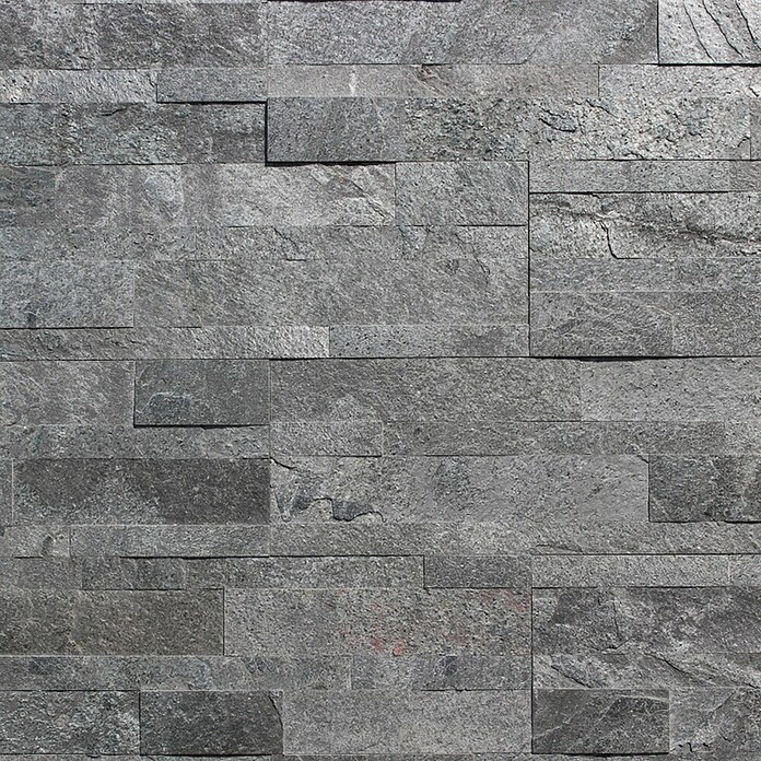 Alfistick Verblendstein 3D selbstklebend (15 x 60 cm, Stärke: 4 mm - 5 mm, Quarzit Grey, Matt) | BAUHAUS