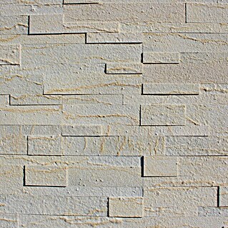 Alfistick Verblendstein 3D selbstklebend (15 x 60 cm, Stärke: 4 mm - 5 mm, Marble Yellow, Matt)
