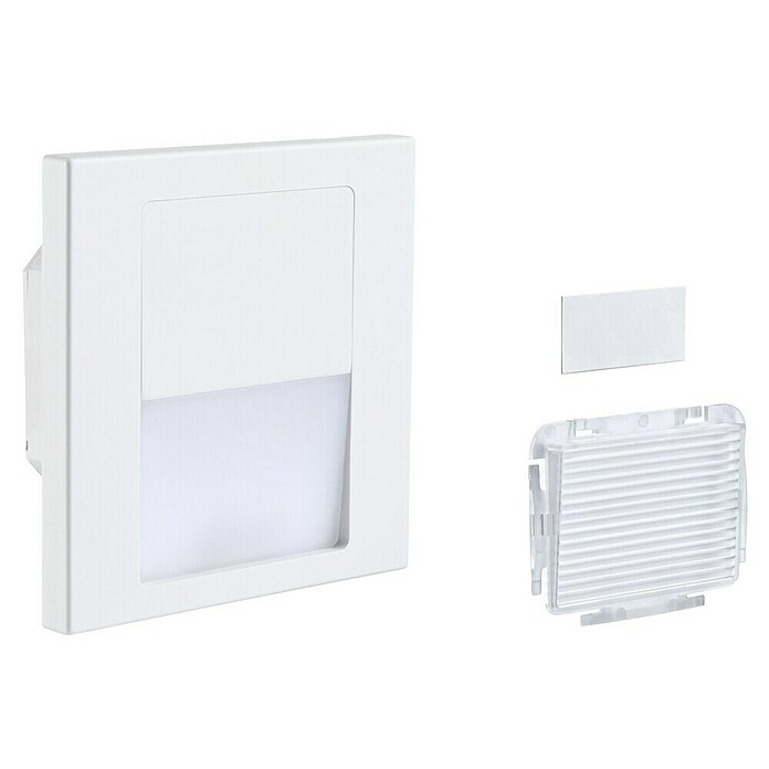 Paulmann Aplique de pared LED Tsaro Follower (1 W, L x An x Al: 3,6 x 8 x 8 cm, Blanco Mate, Blanco cálido) | BAUHAUS