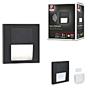 Paulmann Zidna LED svjetiljka Tsaro Follower  (1 W, D x Š x V: 3,6 x 8 x 8 cm, Crna mat, Topla bijela) | BAUHAUS