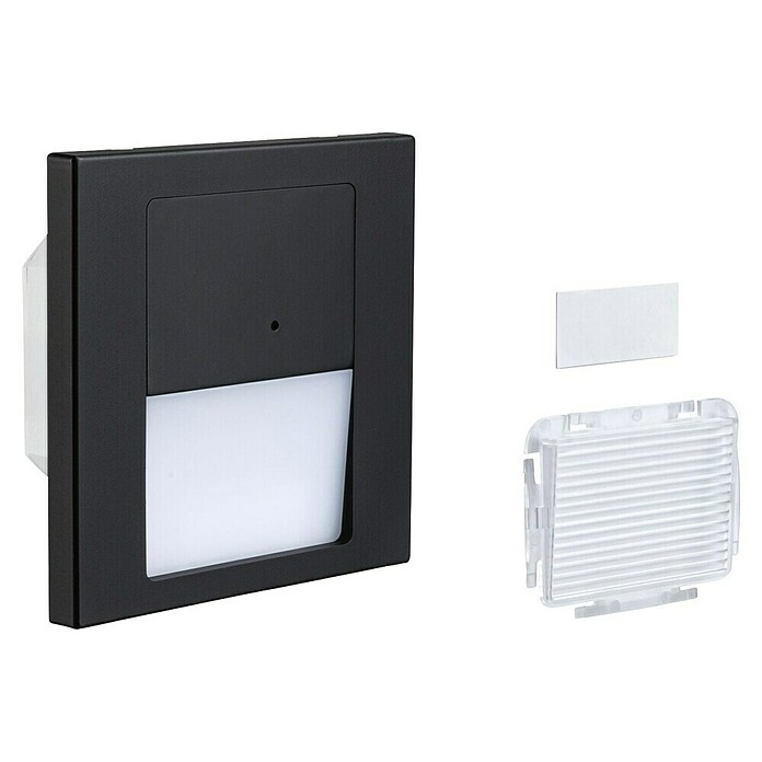 Paulmann Aplique de pared LED Tsaro Leader (L x An x Al: 3,6 x 8 x 8 cm, Blanco cálido, Negro Mate) | BAUHAUS