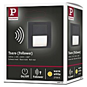Paulmann Aplique de pared LED Tsaro Follower (1 W, L x An x Al: 3,6 x 8 x 8 cm, Negro Mate, Blanco cálido) | BAUHAUS