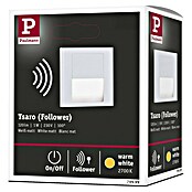 Paulmann Aplique de pared LED Tsaro Follower (1 W, L x An x Al: 3,6 x 8 x 8 cm, Blanco Mate, Blanco cálido) | BAUHAUS