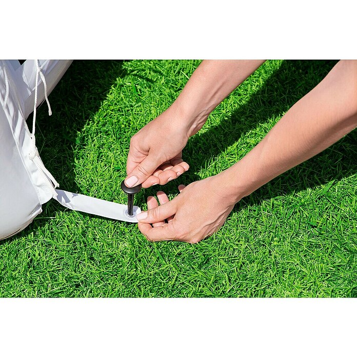 Bestway Voetbaldoel opblaasbaar (117 x 213 x 125 cm, Wit / Zwart) | BAUHAUS