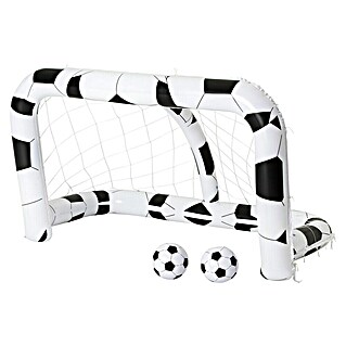 Bestway Voetbaldoel opblaasbaar (117 x 213 x 125 cm, Wit / Zwart)