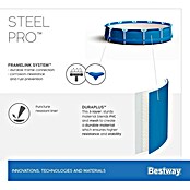Bestway Opzetzwembad Steel Pro 366 (Ø x h: 366 x 76 cm, Blauw, 6.473 l) | BAUHAUS