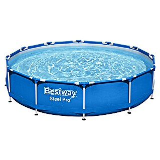 Bestway Opzetzwembad Steel Pro 366 (Ø x h: 366 x 76 cm, Blauw, 6.473 l)