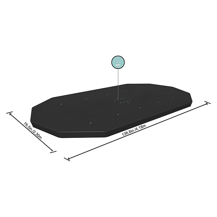 Bestway Afdekzeil voor zwembaden voor Steel Pro Max 427 (l x b: 418 x 230 cm, Materiaal: Kunststof) | BAUHAUS